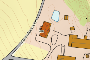 Kartbilde fra WMS-tjeneste av avviket