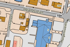 Kartbilde fra WMS-tjeneste av avviket