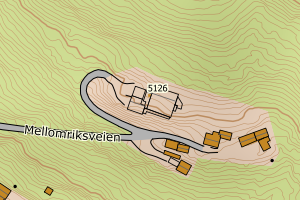 Kartbilde fra WMS-tjeneste av avviket