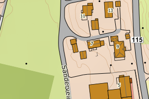 Kartbilde fra WMS-tjeneste av avviket