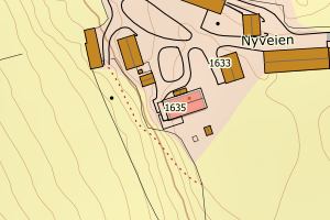 Kartbilde fra WMS-tjeneste av avviket