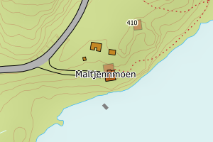 Kartbilde fra WMS-tjeneste av avviket