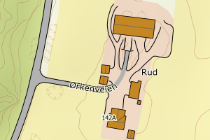 Kartbilde fra WMS-tjeneste av avviket