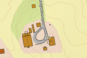 Kartbilde fra WMS-tjeneste av avviket