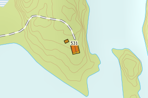 Kartbilde fra WMS-tjeneste av avviket