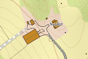 Kartbilde fra WMS-tjeneste av avviket