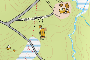 Kartbilde fra WMS-tjeneste av avviket