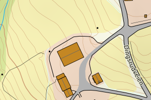 Kartbilde fra WMS-tjeneste av avviket