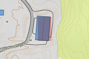 Kartbilde fra WMS-tjeneste av avviket