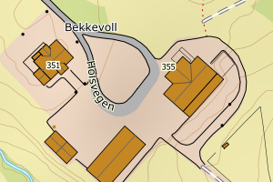 Kartbilde fra WMS-tjeneste av avviket