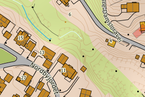 Kartbilde fra WMS-tjeneste av avviket