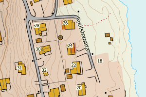 Kartbilde fra WMS-tjeneste av avviket