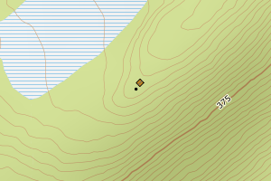 Kartbilde fra WMS-tjeneste av avviket