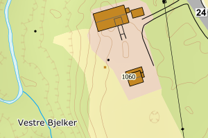 Kartbilde fra WMS-tjeneste av avviket