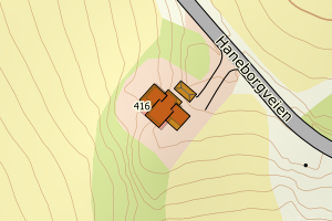 Kartbilde fra WMS-tjeneste av avviket