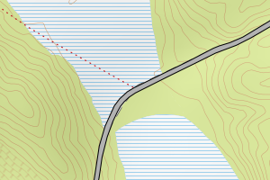 Kartbilde fra WMS-tjeneste av avviket