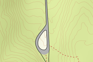 Kartbilde fra WMS-tjeneste av avviket