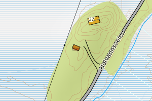 Kartbilde fra WMS-tjeneste av avviket
