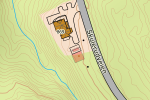 Kartbilde fra WMS-tjeneste av avviket