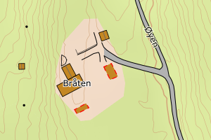 Kartbilde fra WMS-tjeneste av avviket