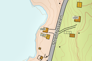 Kartbilde fra WMS-tjeneste av avviket