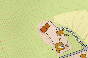 Kartbilde fra WMS-tjeneste av avviket