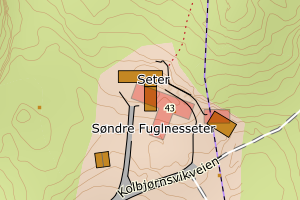 Kartbilde fra WMS-tjeneste av avviket