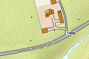 Kartbilde fra WMS-tjeneste av avviket