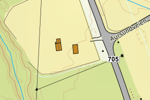 Kartbilde fra WMS-tjeneste av avviket