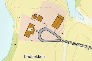 Kartbilde fra WMS-tjeneste av avviket