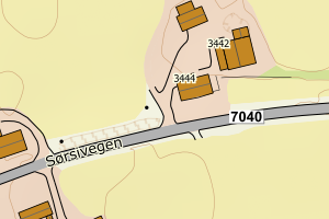 Kartbilde fra WMS-tjeneste av avviket