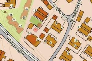 Kartbilde fra WMS-tjeneste av avviket