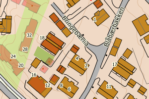 Kartbilde fra WMS-tjeneste av avviket