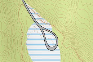 Kartbilde fra WMS-tjeneste av avviket