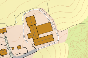 Kartbilde fra WMS-tjeneste av avviket
