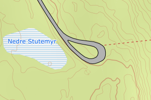 Kartbilde fra WMS-tjeneste av avviket