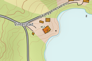 Kartbilde fra WMS-tjeneste av avviket