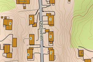 Kartbilde fra WMS-tjeneste av avviket