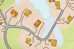 Kartbilde fra WMS-tjeneste av avviket