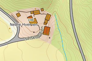 Kartbilde fra WMS-tjeneste av avviket