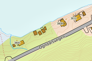 Kartbilde fra WMS-tjeneste av avviket