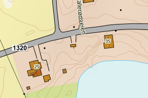 Kartbilde fra WMS-tjeneste av avviket