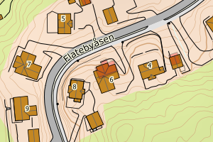 Kartbilde fra WMS-tjeneste av avviket