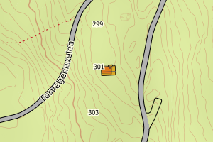 Kartbilde fra WMS-tjeneste av avviket