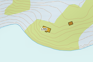 Kartbilde fra WMS-tjeneste av avviket