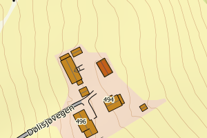 Kartbilde fra WMS-tjeneste av avviket