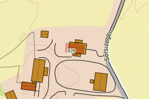 Kartbilde fra WMS-tjeneste av avviket