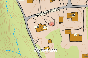 Kartbilde fra WMS-tjeneste av avviket