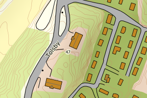 Kartbilde fra WMS-tjeneste av avviket