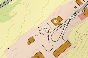 Kartbilde fra WMS-tjeneste av avviket
